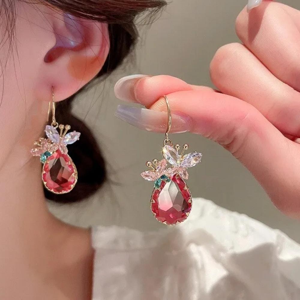 Delicate Pink Zircon Earrings